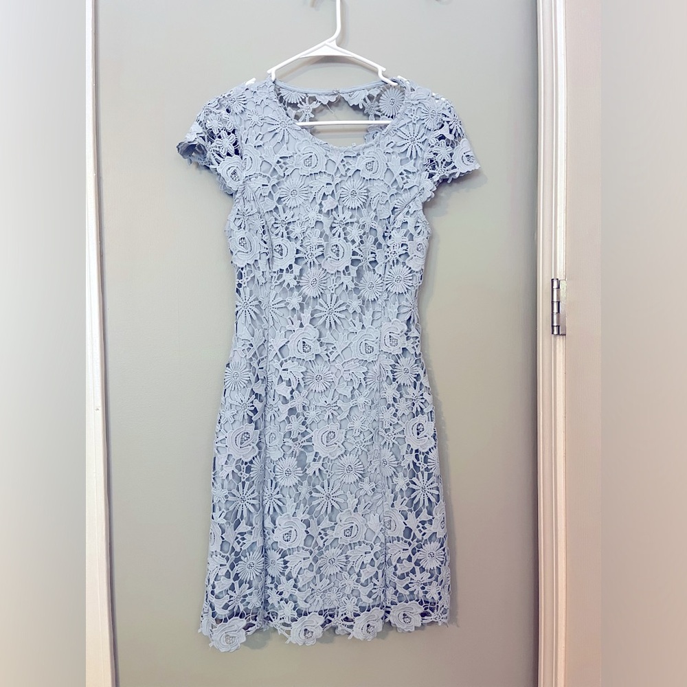 Lulu’s Baby Blue Backless Dress